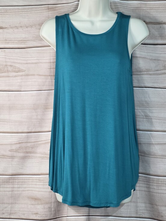 Old Navy Tops - Old Navy Luxe Tank High Neck Swing Style Emerging Emerald Green Teal M